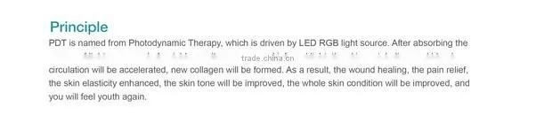 Apolo med LED PDT therapy for acne scar wrinkle PDT red light therapy portable