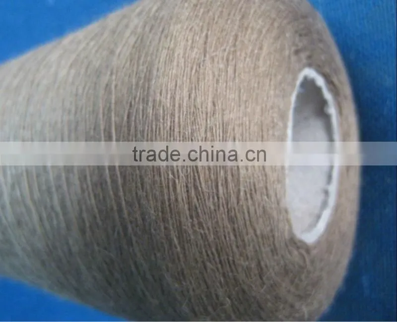 China best 100% wool yarn for weaving, 28NM/2 wool top count 64s, white color and all dyed colors