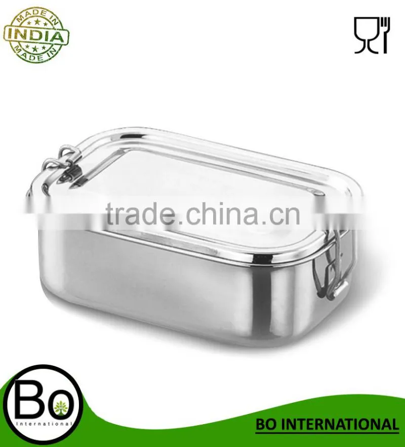 Stainless Steel Capsule Lunch Box160x102x55 mm
