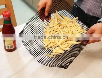 PTFE non-stick quickachips oven mesh basket no mess crisp chips all round