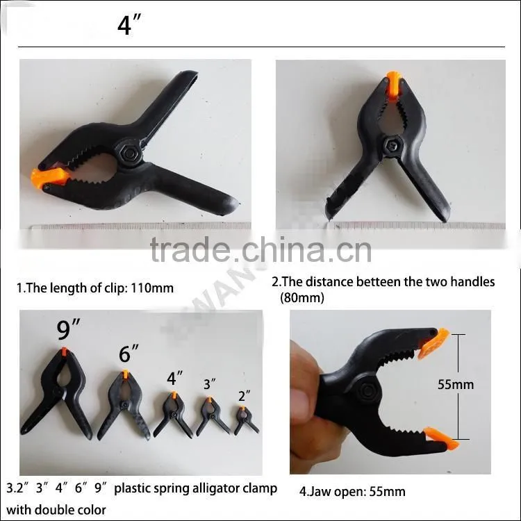 4" plastic spring clamp