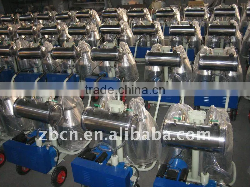 double barrels vacuum pump type milking machine