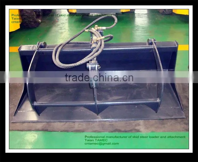 attachment for skid steer loader, grapple bucket