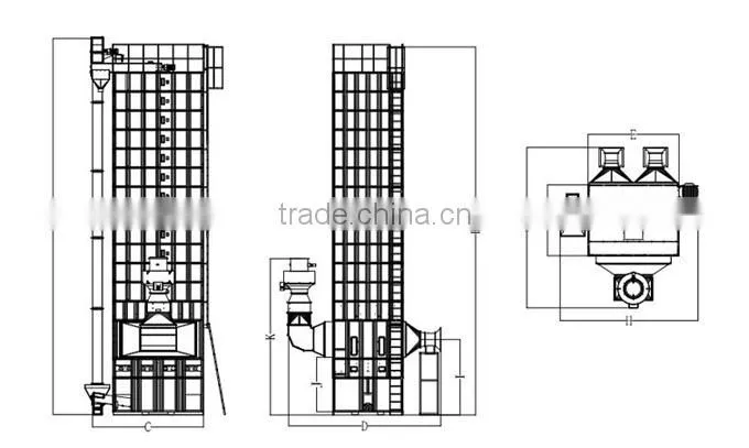 High speed rice grain dryer machine