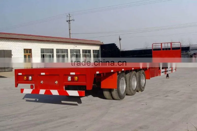 Tri-axle 60 tons extendable low bed semi trailer, wind power transporter truck trailer