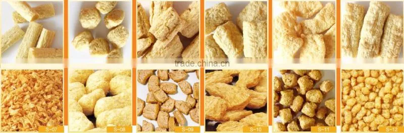 High quality Textured soya bean chunks processing machine