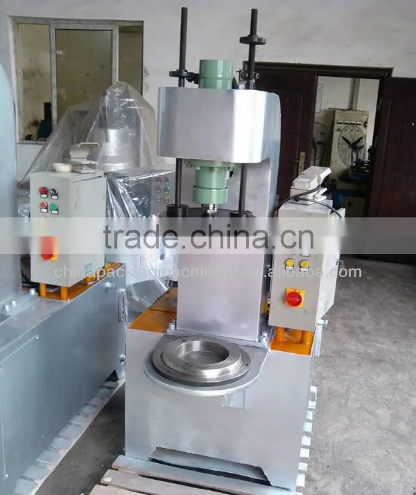 Conical can line Semi-automatic paint can flanging machine