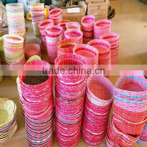 HOT plastic colored storage baskets furit basket