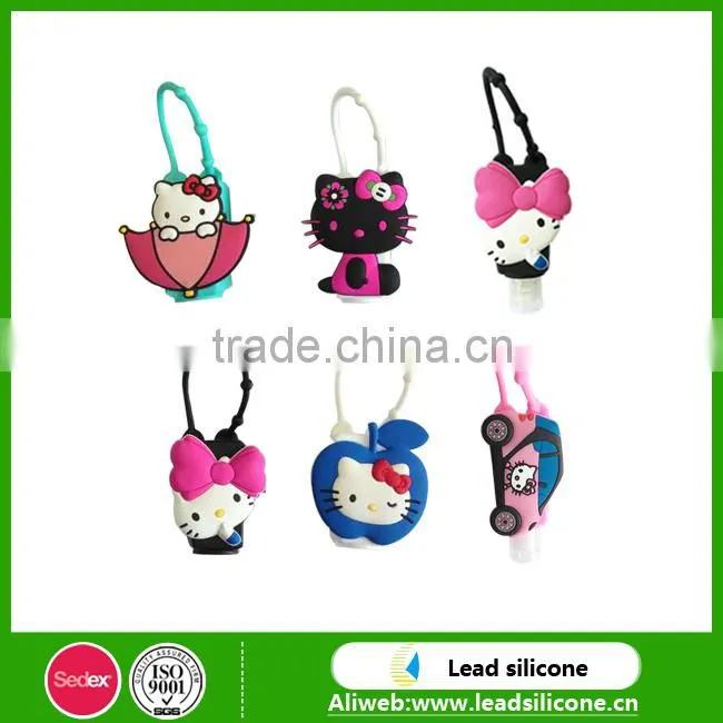 Wholesale Hello Kitty Custom Silicone Hand Sanitizer Holder