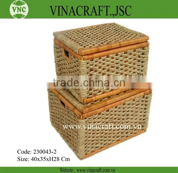Home cabinet made from wicker material