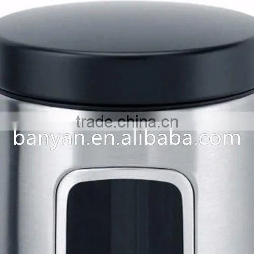 Amazon Top Sale Stainless Steel Highly Polished Tea Coffee Sugar Canisters
