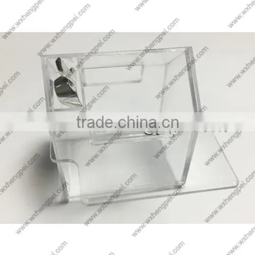Cleverish portable cute transparent chimney house plastic storage jewelry wedding box kit