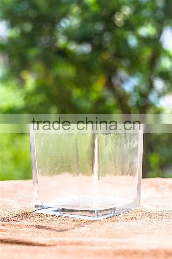 European Style Square Glass Candle Holders