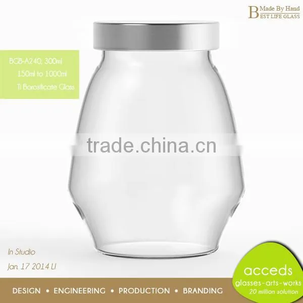 Personalized Home Goods New Sealable Airtight Glass Dessert Jar