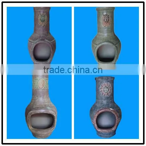 Terracotta chiminea garden BBQ fireplace