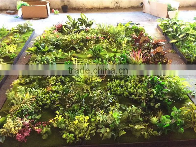Home garden wedding decoration 200cm*100cm green original succulent with moss carpet grass wall E03 0506