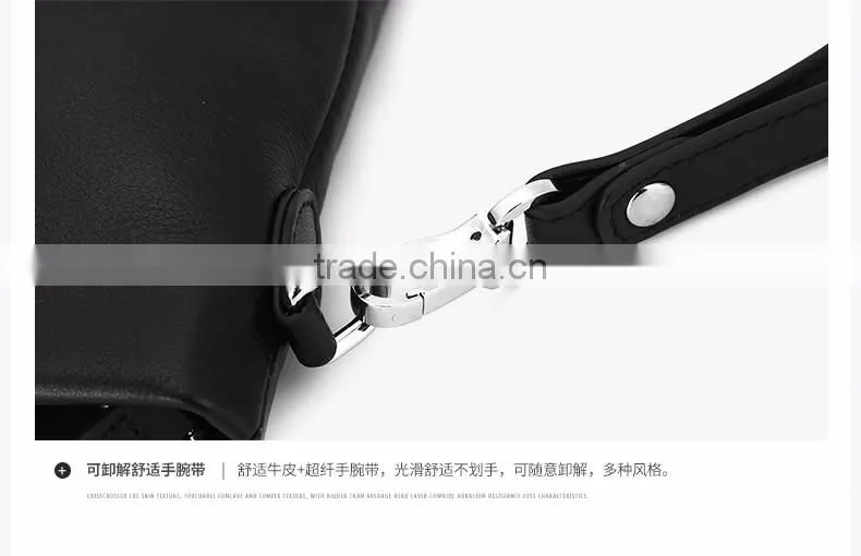 Hot Sell Designer Design Fashion Vintage Cowhide Leather Functional Wristlet Cell phone Wallet Clutch Bag