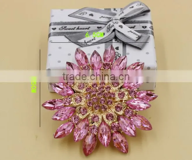 high quality Fancy Rhinestone Flower Brooch Fashion Brooch For Women Costume