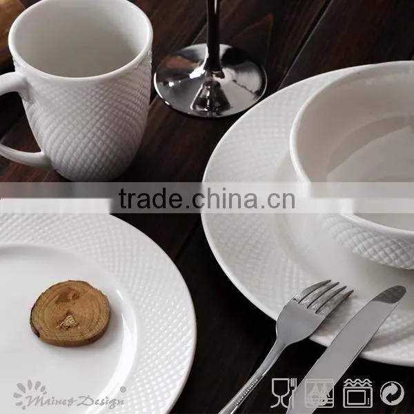 2017 color box embossed porcelain dinner sets