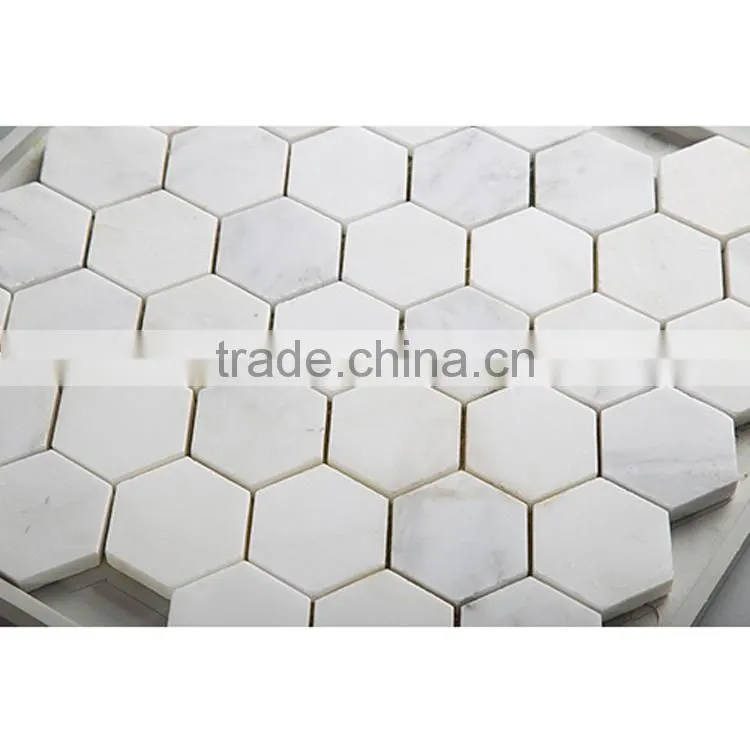 MM-CV248 High quality contemporary natural stone hexagon white carrara marble mosaics