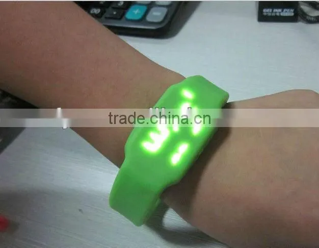 silicone usb led digital watch