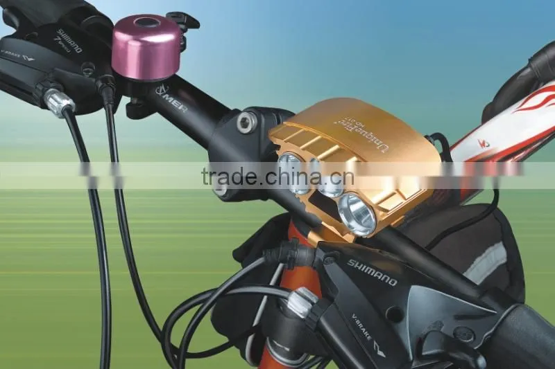 Battery power supply cree 3 xCREE XML T6 led 4 waterproof bike light for cycling