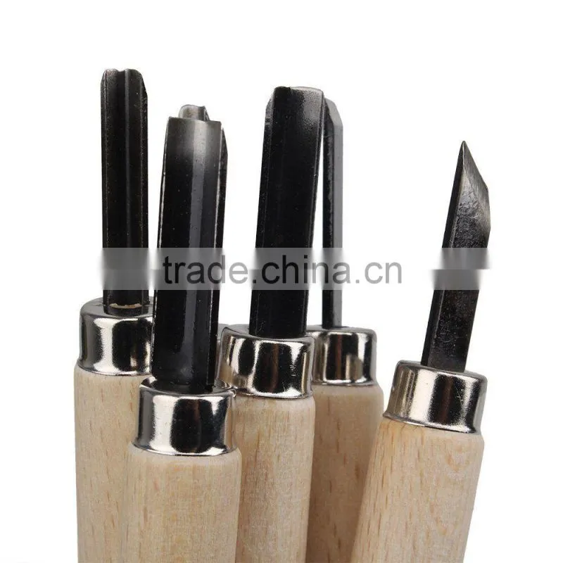 6pcs gravers wood carving lathe steel knife detail chisel hand woodcut craft tools