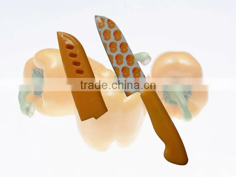kitchen knife set,non-stick fruit knife with sheath
