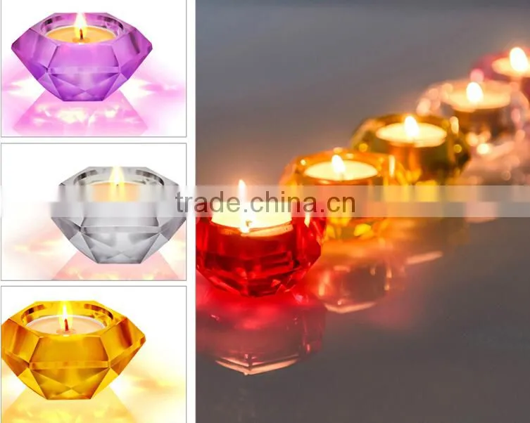 Home Decoration Romantic Wedding Birthday Dinner Crystal Glass Candlesticks