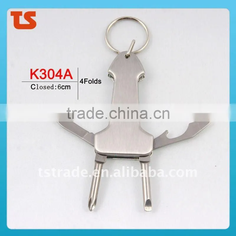 2014 Stock Mini Stainless Steel Multi Function Pocket Keychain Kinfe Tools K7003GP