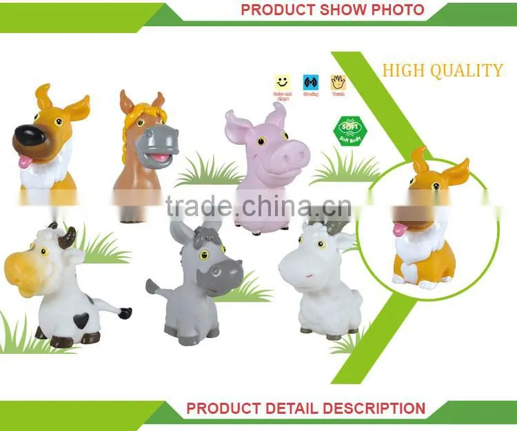 wholesale Kids toys soft rubber animal toys for kids