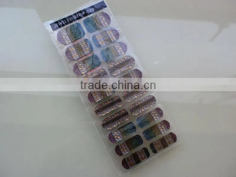 Jewel nail strips & 20pcs nail foil &nail wraps
