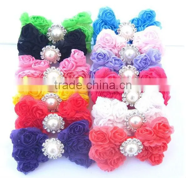CF 0729 Teenage mini cheap boutique sequin wholesale hair bows