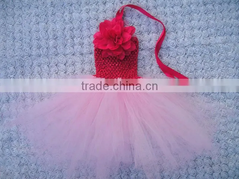 New style Eco-friendly material used baby crochet top tutu dress