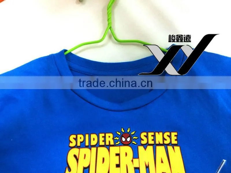 wholesale blue children quality cotton t shirts with spiderman printing