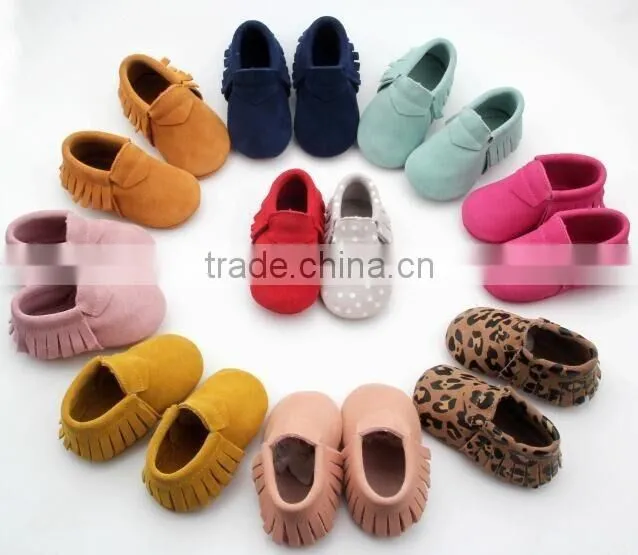 Tie popular cheap high quality baby leather shoes