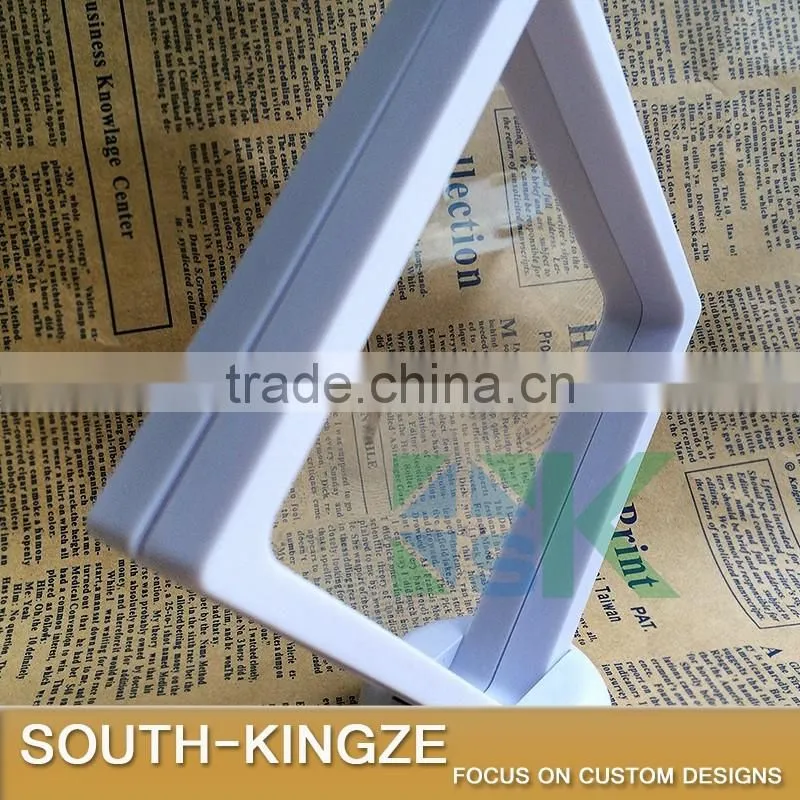 Large Size White 11x11cm Transparent ABS Display Case