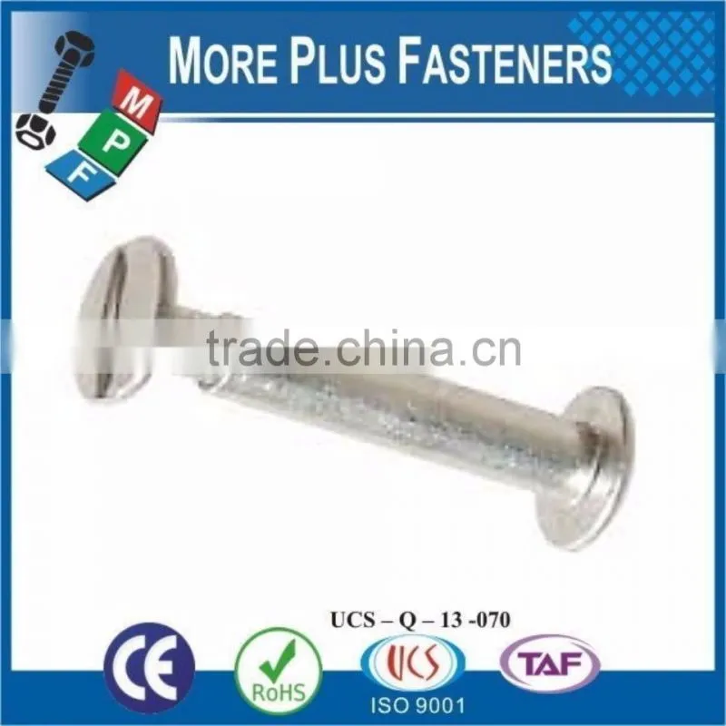 Made in Taiwan Aluminum Slotted Brass Smooth Truss Barrel Head Steel Phillips Flat Head Stainless Steel Mating Screw