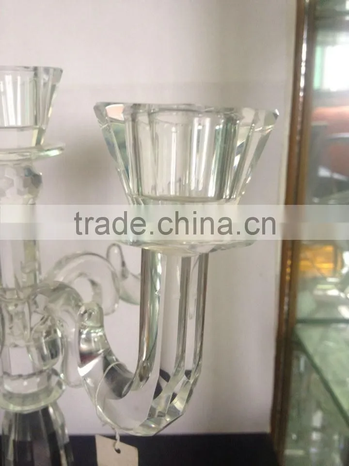 HOT SALE!!! Crystal Glass Candle Holder Crystal Glass Candelabra Wholesale Candle Holders