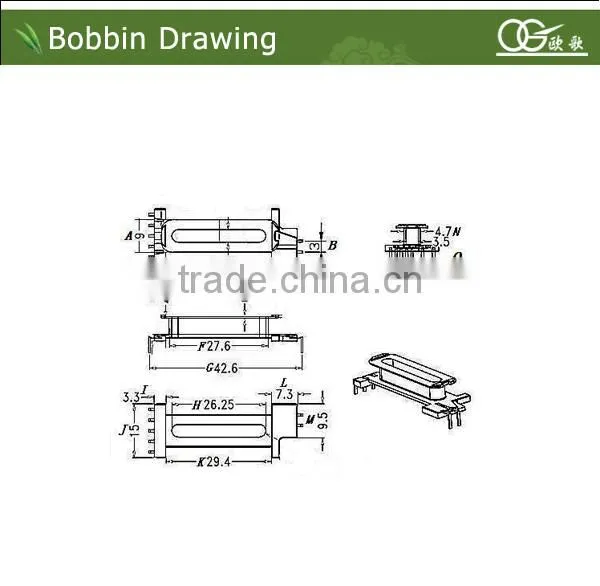 EDR2809 plastic bobbin for transformer