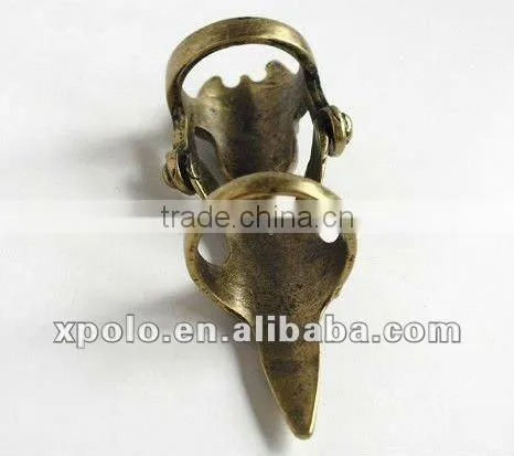 Personality Skull Head Adjustable Joint Metal Vintage Ring