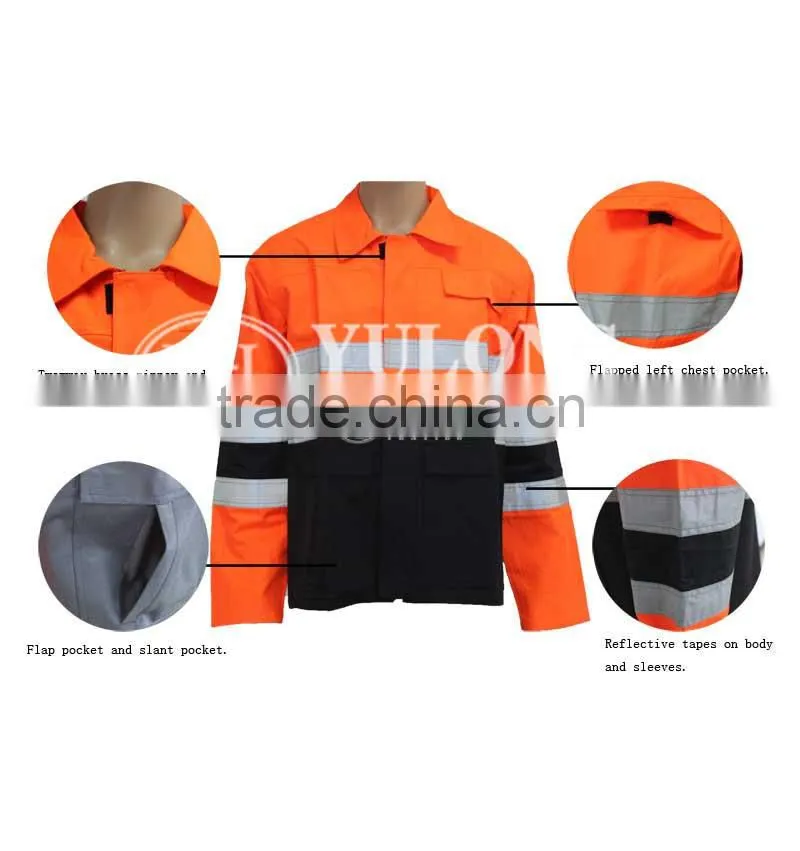 Factory sale low formaldehyde NFPA2112 fireproof safety work clothing