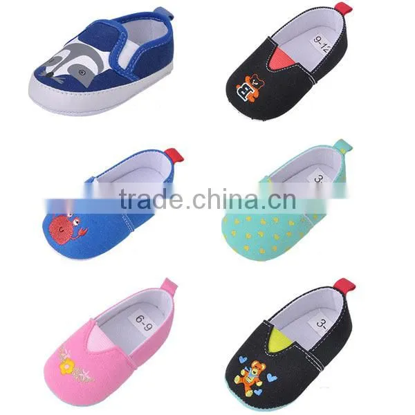 new design lovely cartoon animal prints baby boy and girl shoes