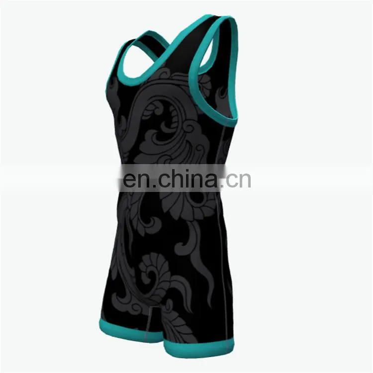 mens wrestling singlets printed by sublimation