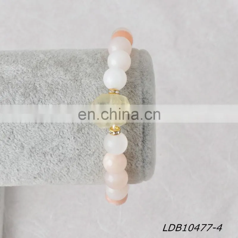 Pink Quartz Natural Stone Bracelet Natural Stone Jewelry Crystal Jewelry Birth Stone Gems