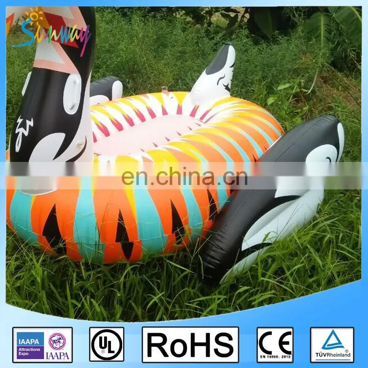 EN71 6P PVC Colorful Swan Pool Floats Inflatable Swan Rider Colored Swan