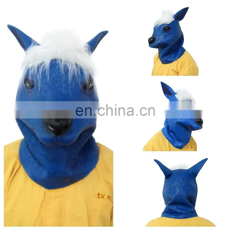 Fashion Masquerade Party Cosplay Funny Various Christmas Horse Hand Masks with Skin-Friendly