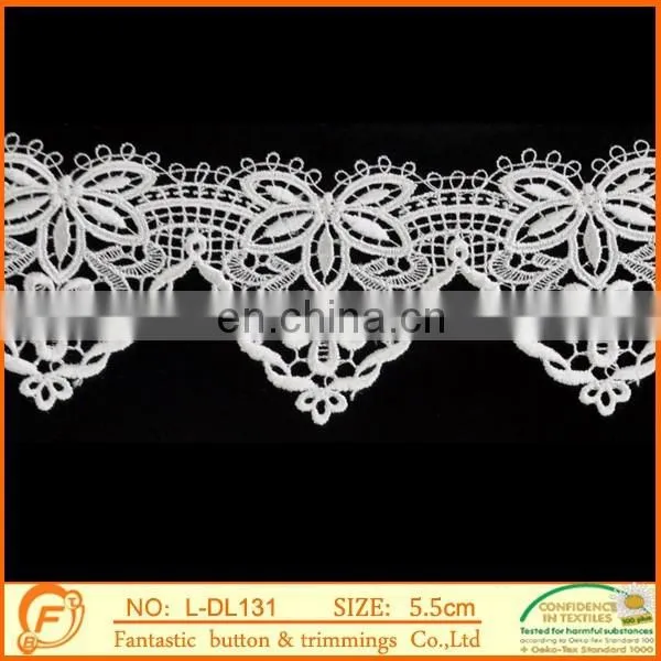 decorative white color bridal dress lace trim