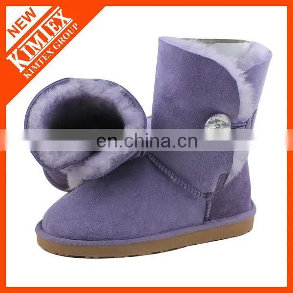 snow boots with rhinestone button