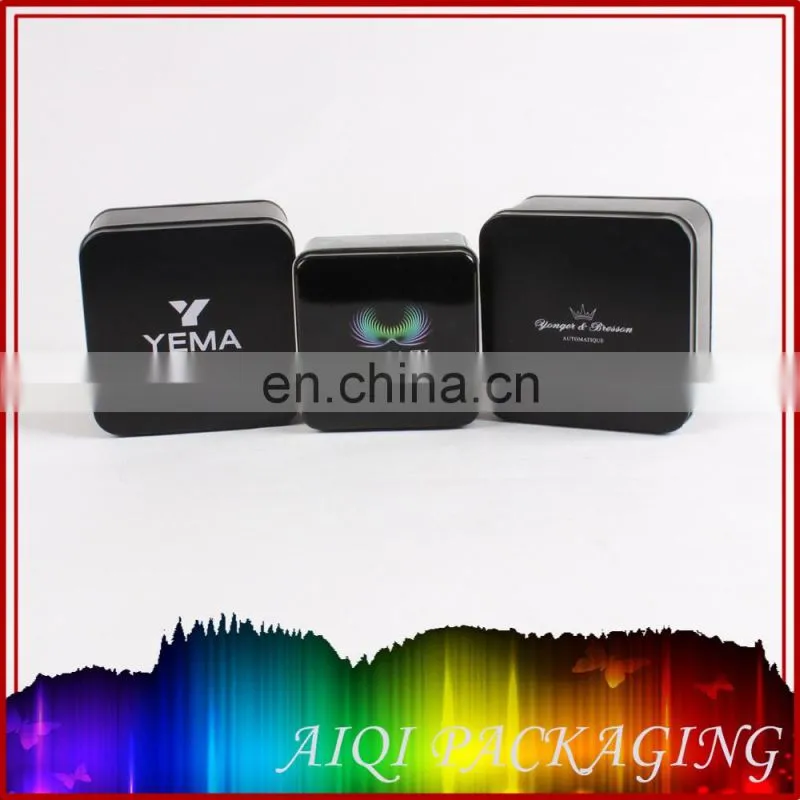 2016 newest hot selling square window tin box for cosmetic